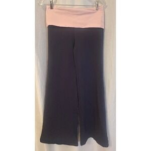 Edikted Yoga Pants Black Foldover Waist Flared Leg Y2K Womens Size Small